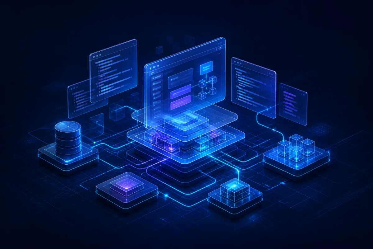 Ilustración de una arquitectura modular de software a la medida